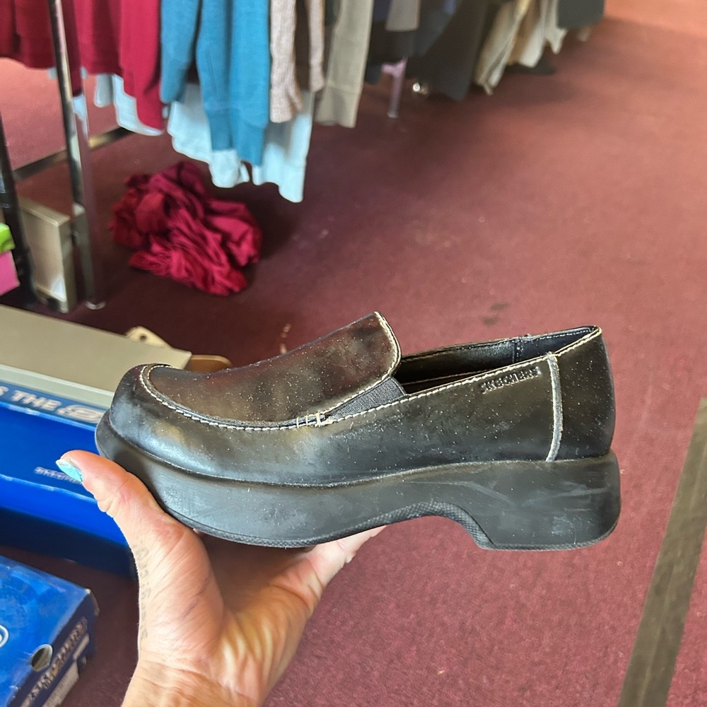 Vintage Black Slip-On Sketchers